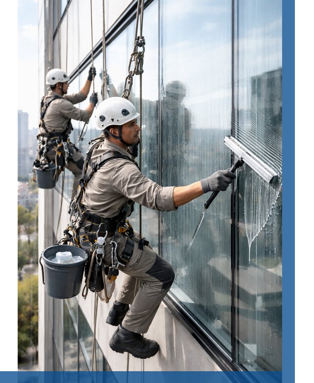 Мойка окон альпинистами в Снежинске от 4676 р. | ВЫСОТНИК-Снж