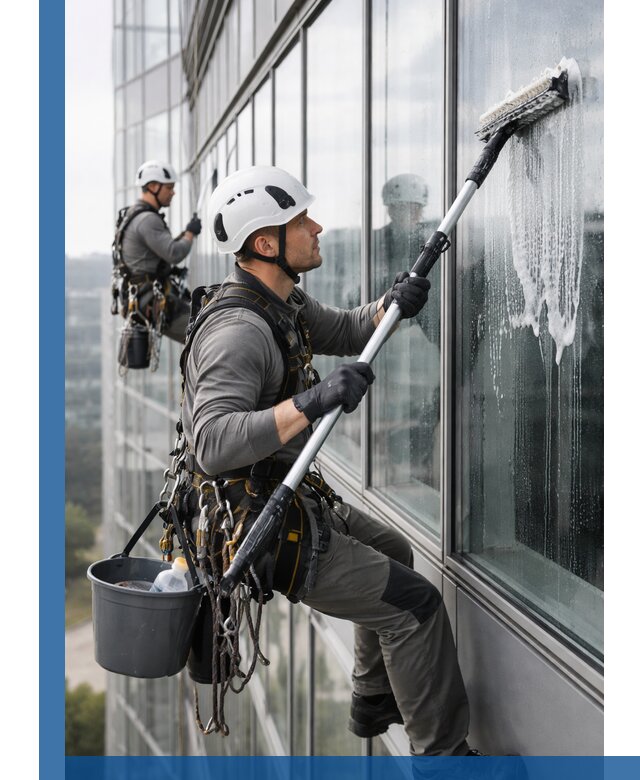 Высотная мойка сплошного остекления с выездом в Снежинске