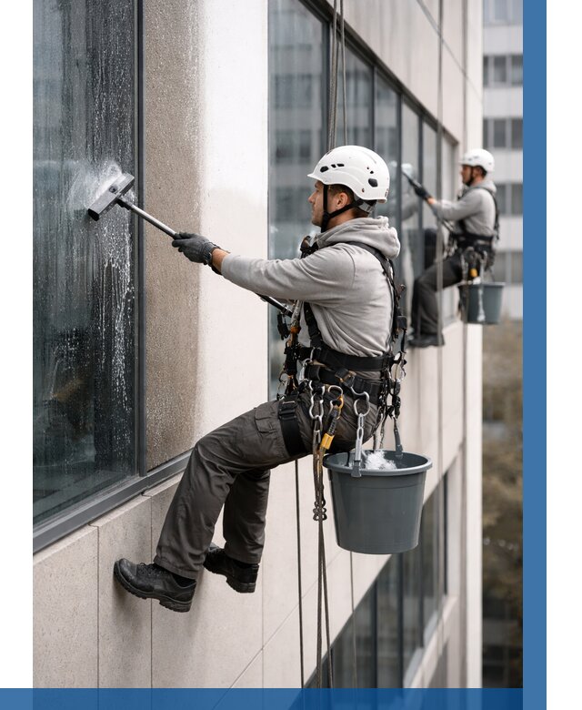 Мойка фасадов зданий в Снежинске под ключ от 364 р. | ВЫСОТНИК-Снж