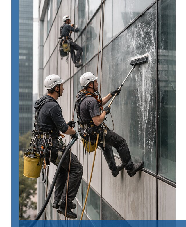 Профессиональная высотная мойка фасадов зданий в Снежинске