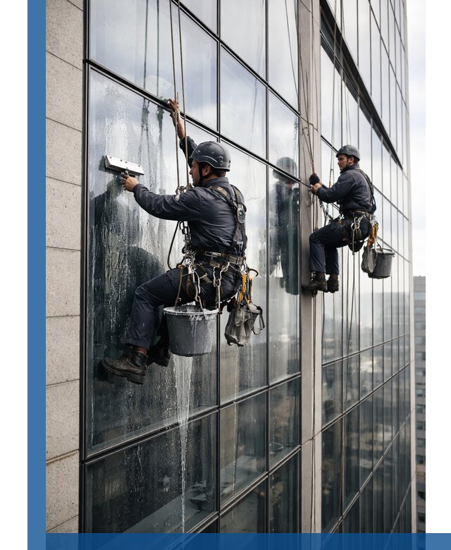 Профессиональная мойка стеклянных фасадов зданий в Снежинске