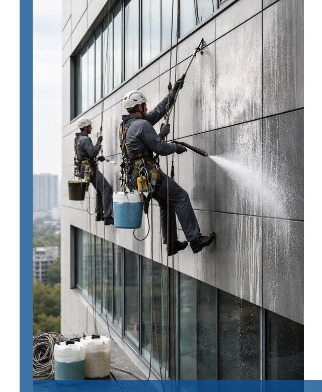 Профессиональная мойка вентилируемых фасадов в Снежинске