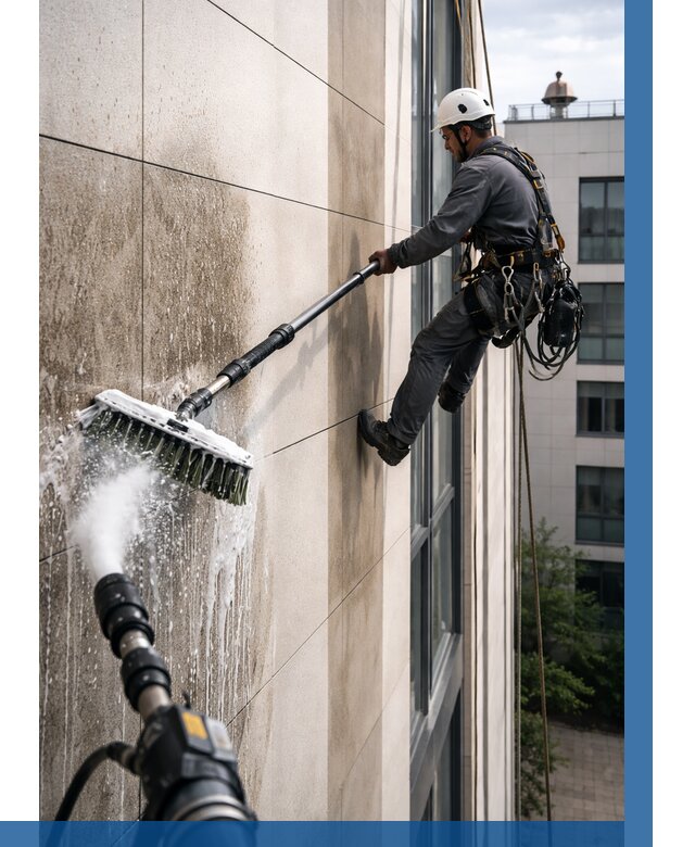 Мойка фасада из керамогранита в Снежинске от 312 р. | ВЫСОТНИК-Снж