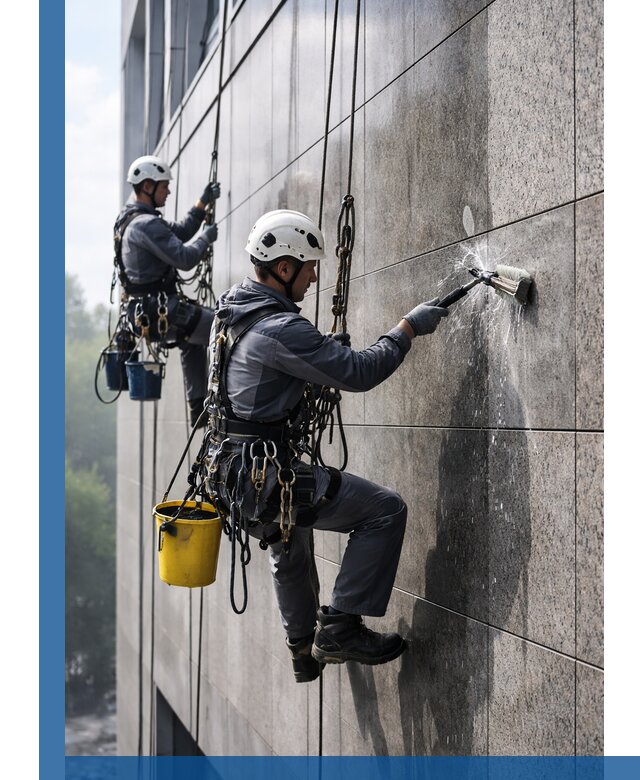 Профессиональная мойка фасада из керамогранита в Снежинске