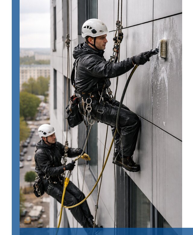 Профессиональная мойка фасада из композита в Снежинске