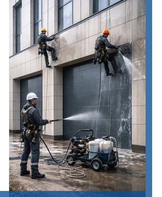 Послестроительная мойка фасада в Снежинске от 312 р. | ВЫСОТНИК-Снж