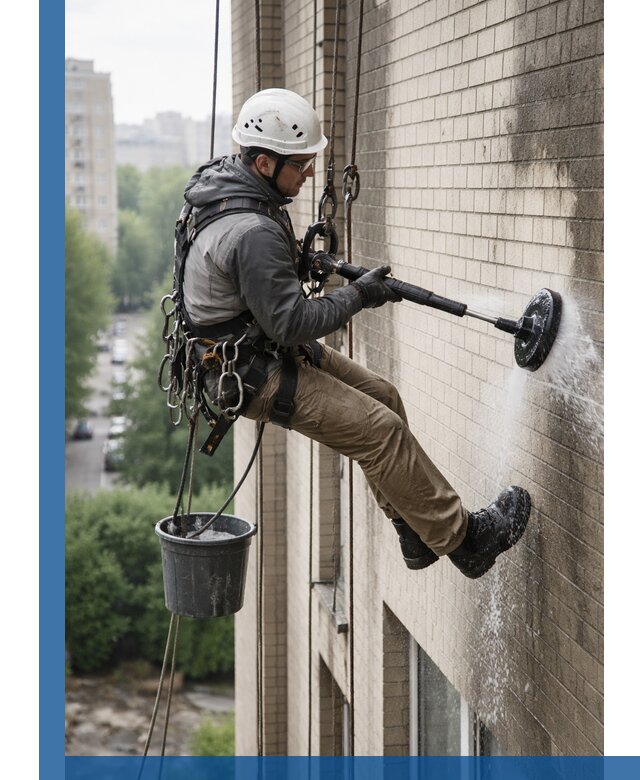 Очистка фасада от копоти в Снежинске профессионально и безопасно