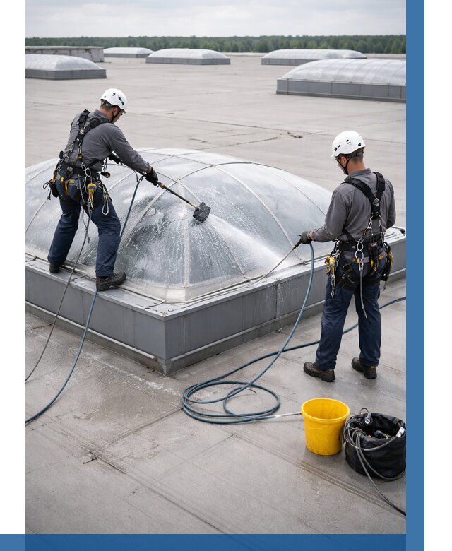 Мойка зенитных фонарей в Снежинске, заказать от 4676 р. | ВЫСОТНИК-Снж