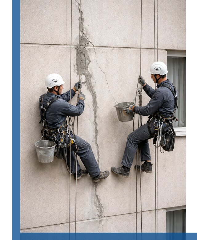 Заделка трещин на фасаде в Снежинске с гарантийным ремонтом