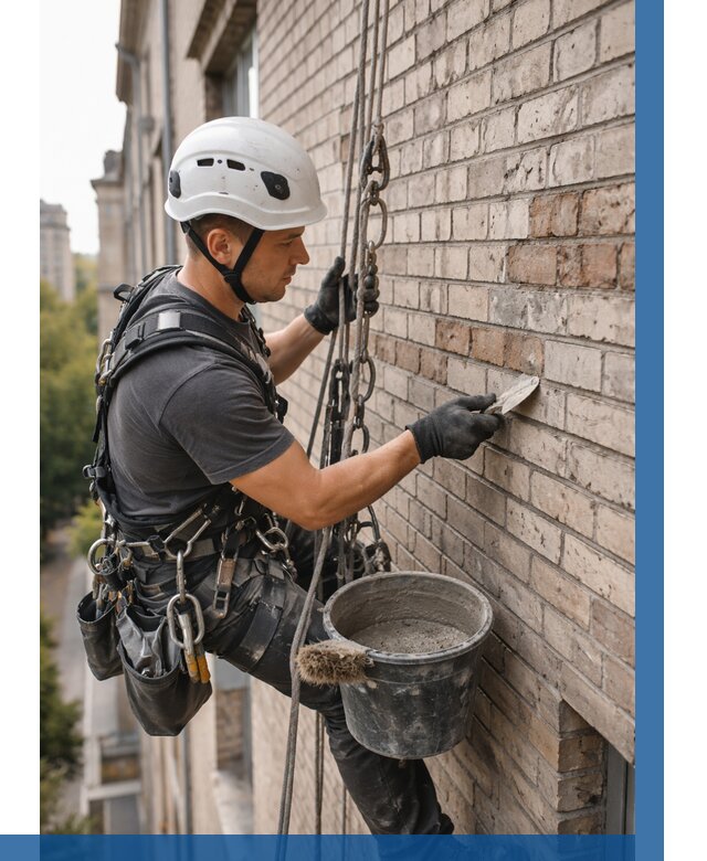 Ремонт кирпичной кладки фасада в Снежинске от 1871 р. | ВЫСОТНИК-Снж