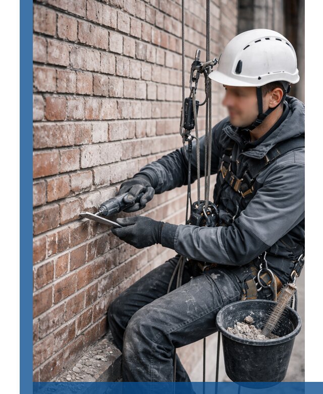 Расшивка кирпичных швов фасадов и стен, ремонт в Снежинске