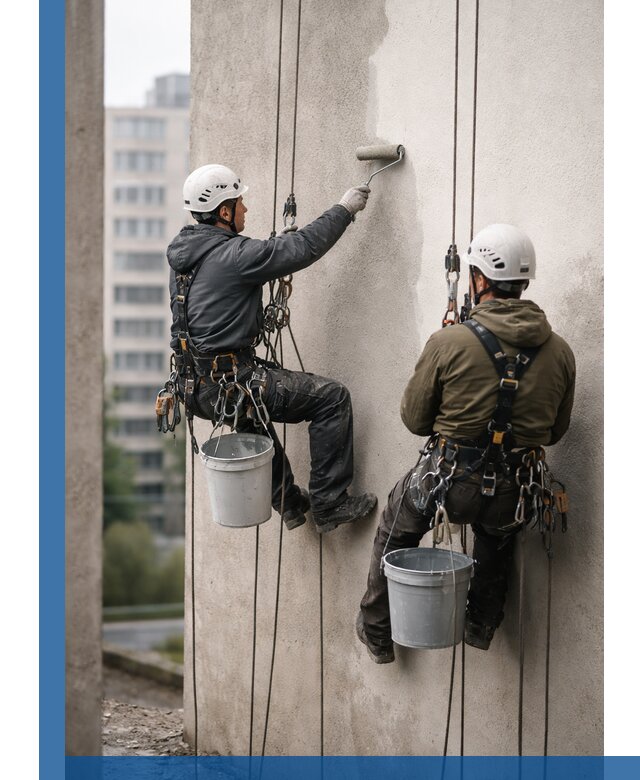 Покраска фасадов высотными альпинистами в Снежинске с гарантией