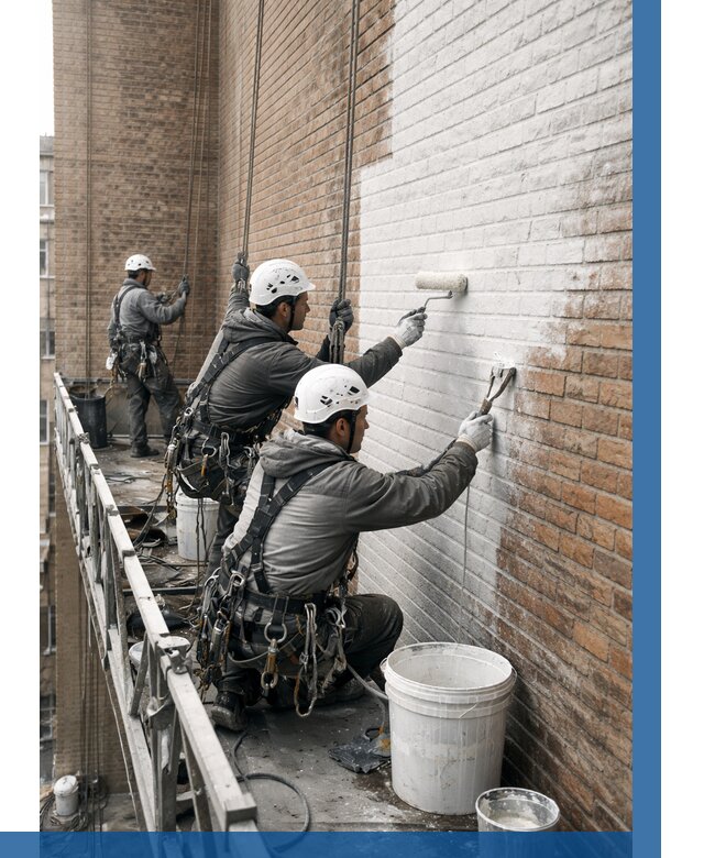 Покраска кирпичного фасада в Снежинске от 364 р. | ВЫСОТНИК-Снж