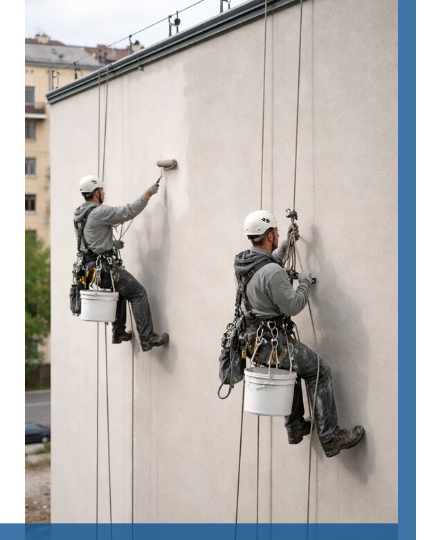 Покраска оштукатуренного фасада в Снежинске от 333 р. | ВЫСОТНИК-Снж