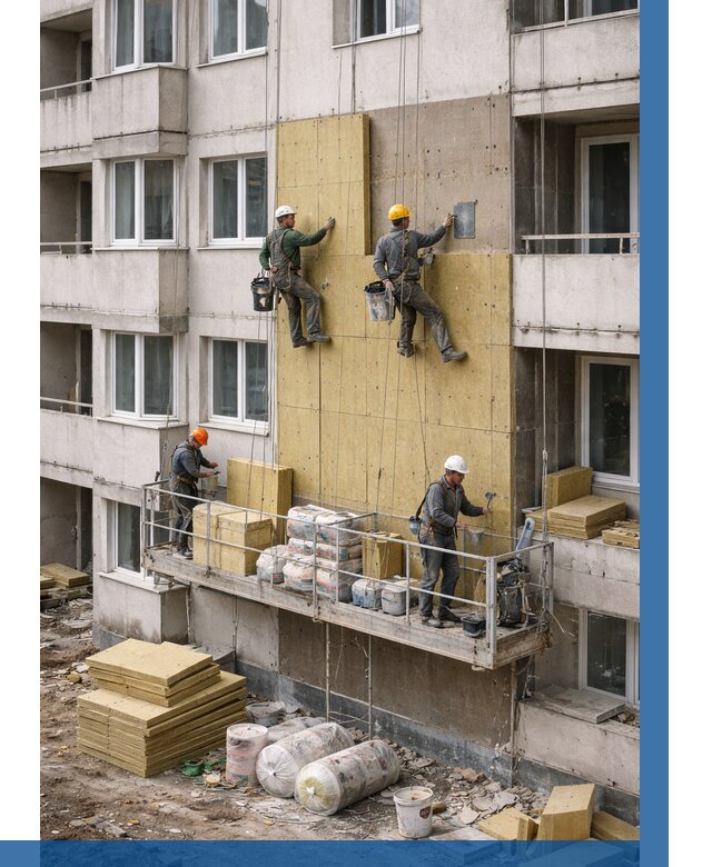 Утепление фасада минватой в Снежинске от 1559 р. | ВЫСОТНИК-Снж