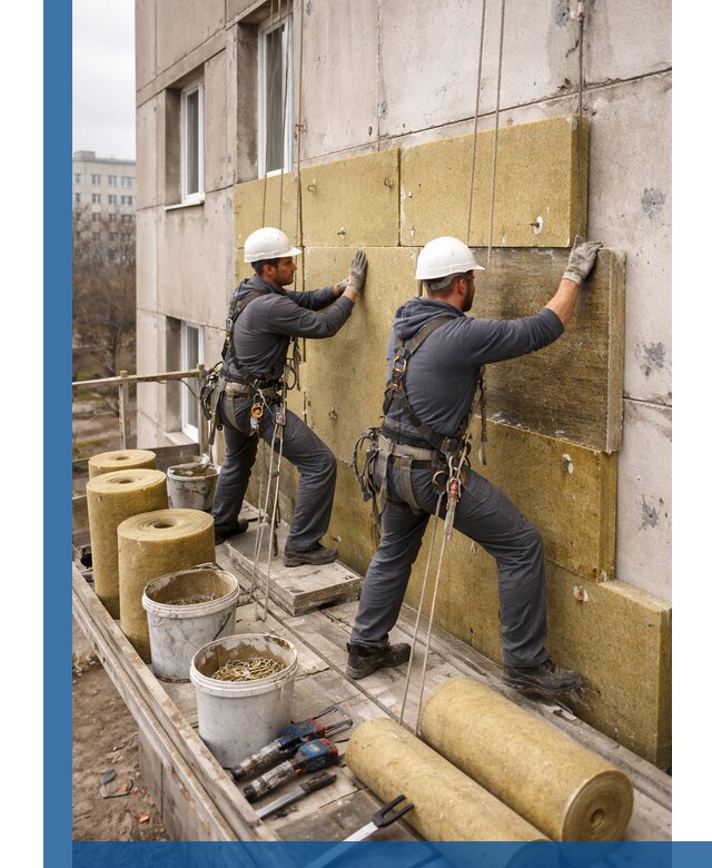 Утепление фасада минватой в Снежинске под ключ с гарантией