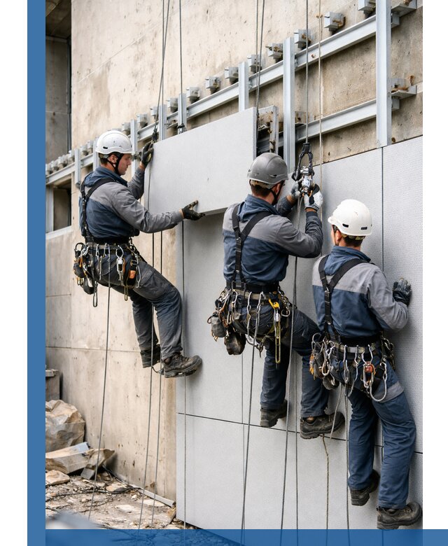 Монтаж вентилируемого фасада в Снежинске под ключ с гарантией качества