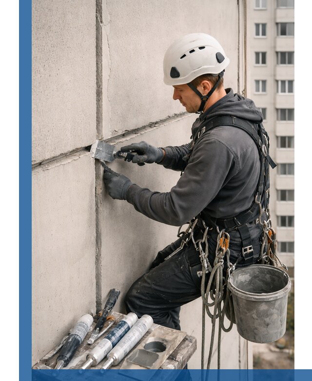Ремонт межпанельных швов в Снежинске герметизация и восстановление