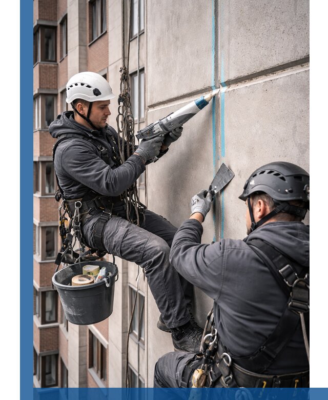 Вторичная герметизация швов фасада и кровли в Снежинске