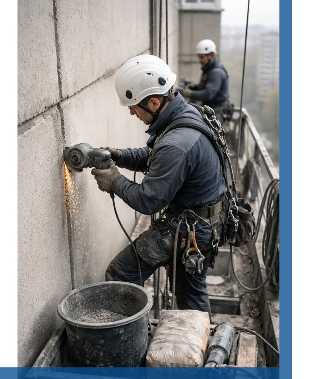 Штробление межпанельных швов в Снежинске от 1247 р. | ВЫСОТНИК-Снж