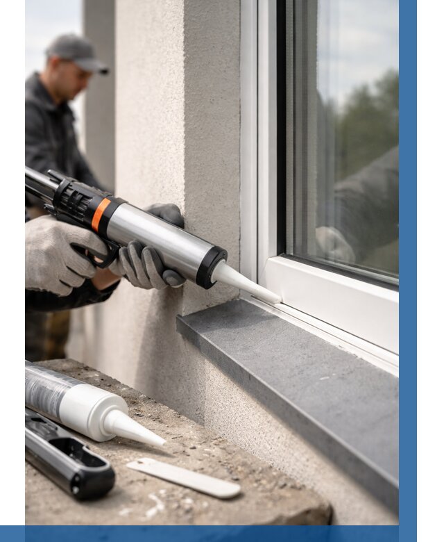 Герметизация монтажных швов окон в Снежинске от 675 р. | ВЫСОТНИК-Снж