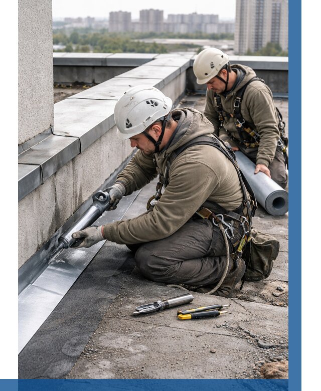 Ремонт кровельных примыканий в Снежинске от 1247 р. | ВЫСОТНИК-Снж