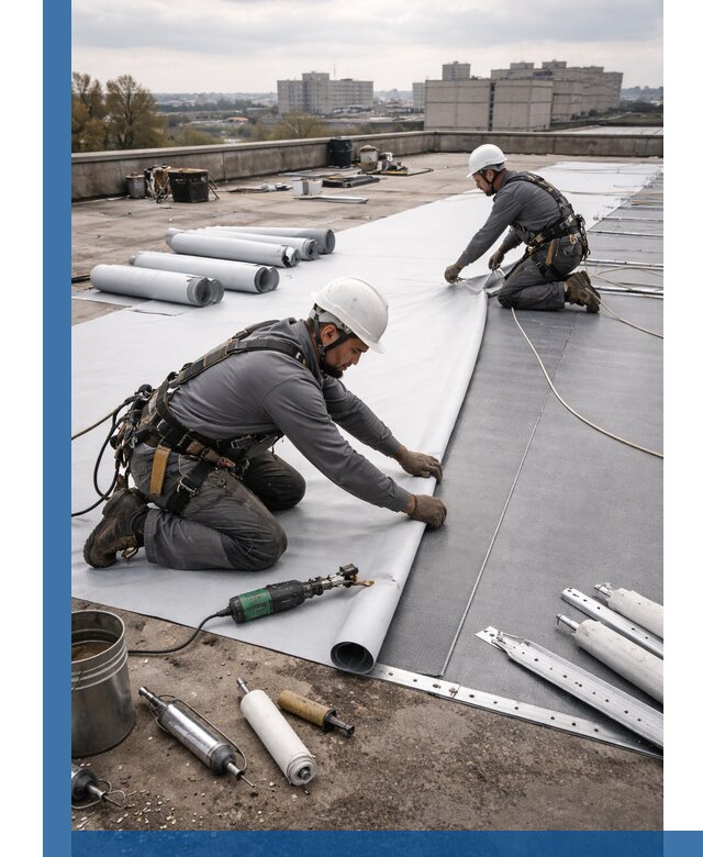 Монтаж мембранной кровли в Снежинске для промышленных зданий