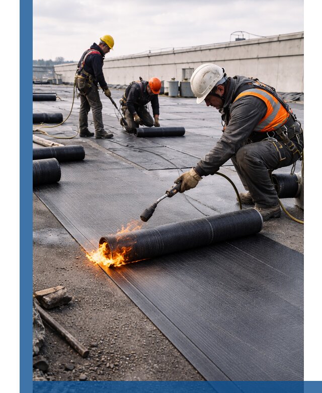 Монтаж наплавляемой кровли в Снежинске профессионально