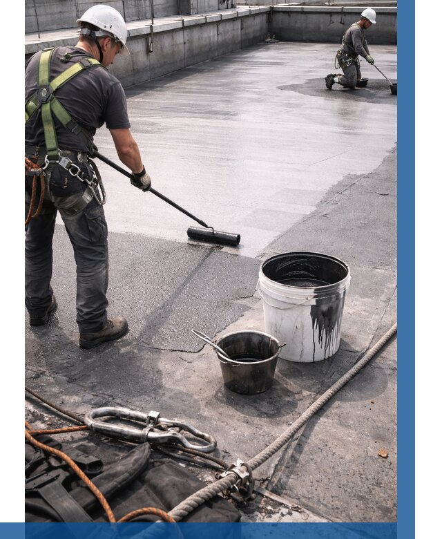 Гидроизоляция кровли жидкой резиной в Снежинске от 520 р. | ВЫСОТНИК-Снж