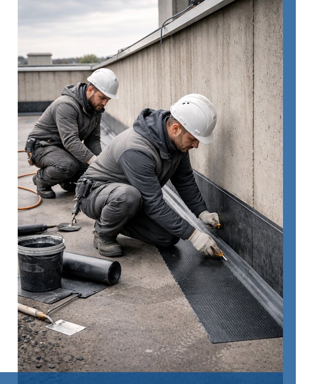 Гидроизоляция примыканий на кровле в Снежинске от 935 р. | ВЫСОТНИК-Снж