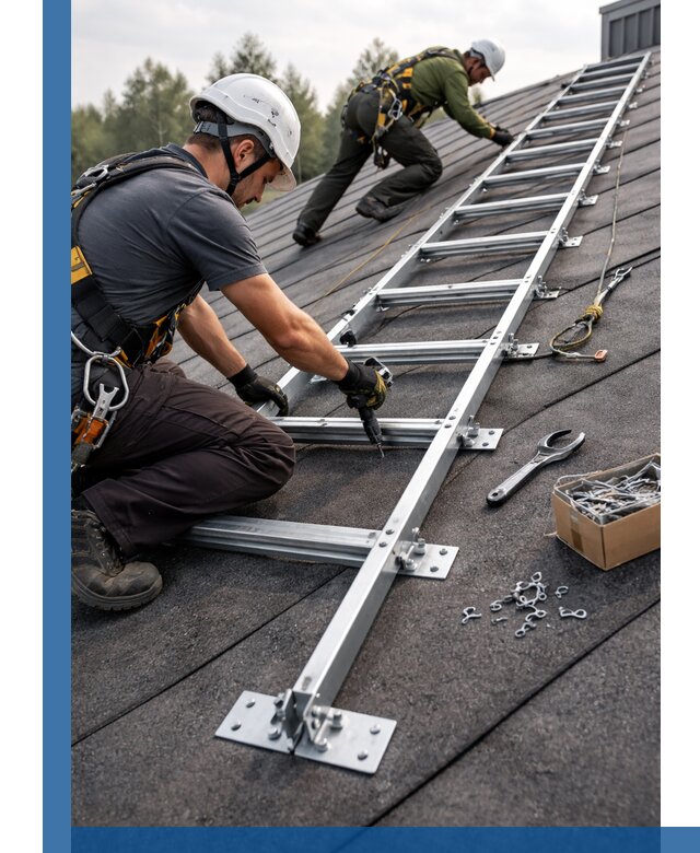 Профессиональный монтаж кровельной лестницы в Снежинске под ключ