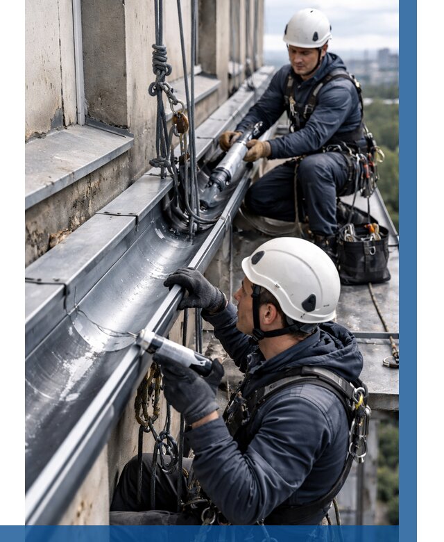 Ремонт водосточных желобов в Снежинске от 6755 р. | ВЫСОТНИК-Снж