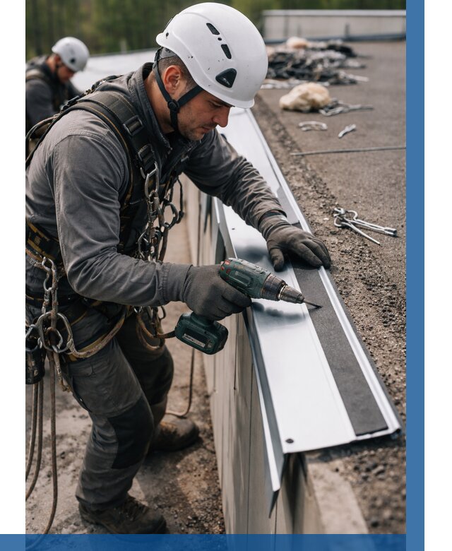 Монтаж капельника на кровле в Снежинске от 312 р. | ВЫСОТНИК-Снж