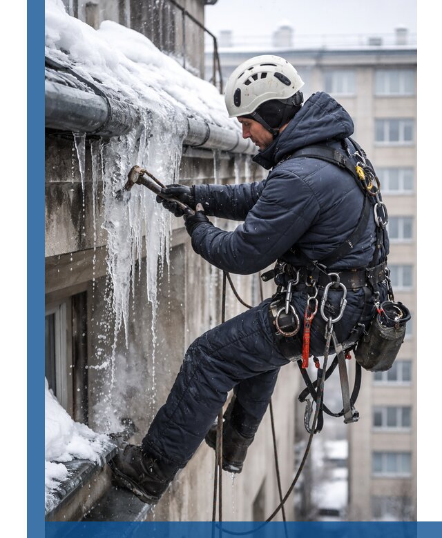 Удаление наледи и чистка водостоков в Снежинске оперативно и безопасно