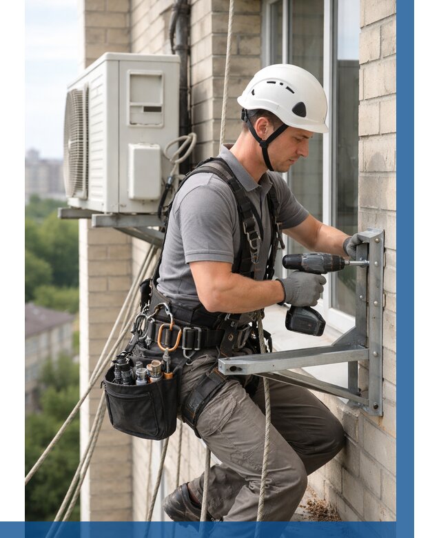 Установка кронштейнов кондиционера в Снежинске от 3637 р. | ВЫСОТНИК-Снж