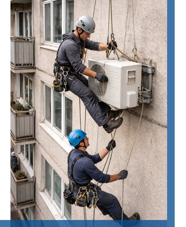 Перенос внешнего блока кондиционера в Снежинске от 9353 р.| ВЫСОТНИК-Снж