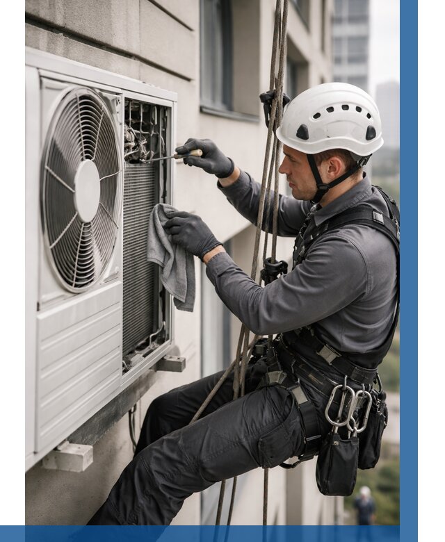 Обслуживание внешнего блока кондиционера в Снежинске от 2806 р.ВЫСОТНИК-Снж