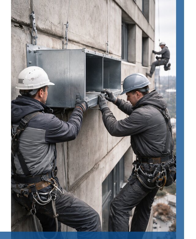 Монтаж вентиляционных коробов в Снежинске от 3118 р. | ВЫСОТНИК-Снж