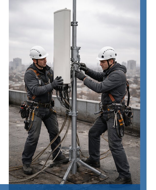 Монтаж антенн связи на крыше в Снежинске от 8833 р. | ВЫСОТНИК-Снж