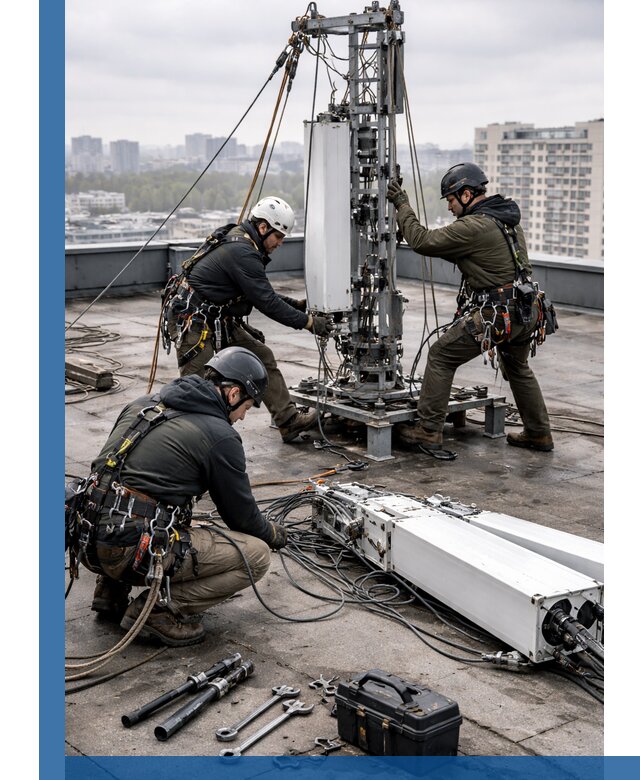 Демонтаж антенн на крыше зданий в Снежинске с гарантией