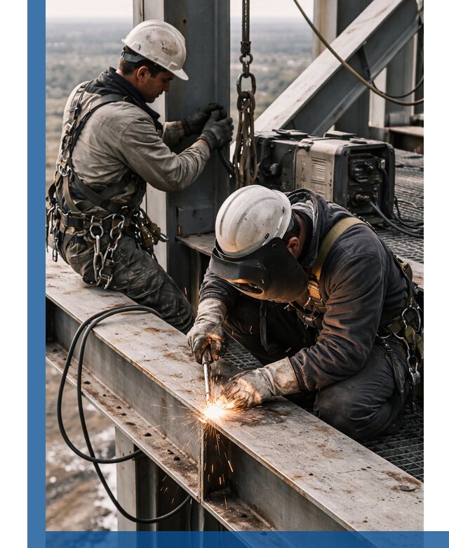 Высотные сварочные работы в Снежинске для промышленных объектов