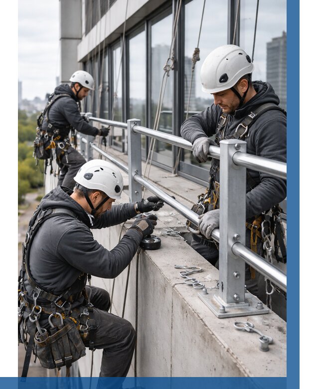 Монтаж ограждений на высоте в Снежинске, от 1247 р. | ВЫСОТНИК-Снж