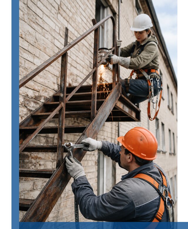 Ремонт и восстановление пожарных лестниц с выездом в Снежинске