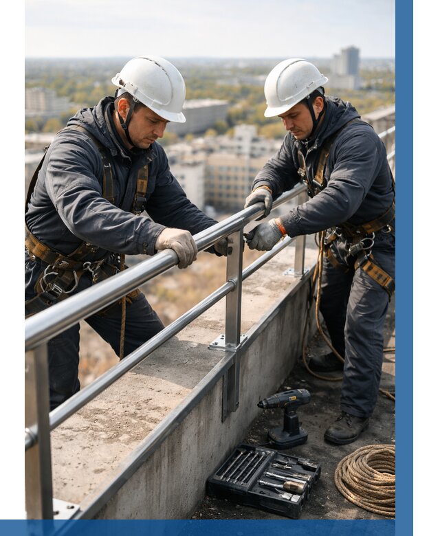 Монтаж перил на высоте в Снежинске от 2598 р. | ВЫСОТНИК-Снж