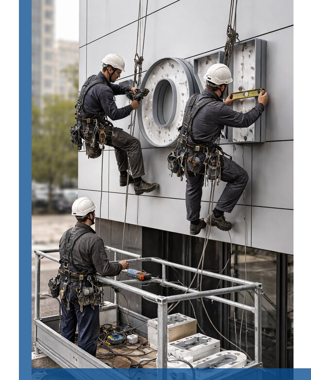 Профессиональный монтаж световых букв в Снежинске под ключ