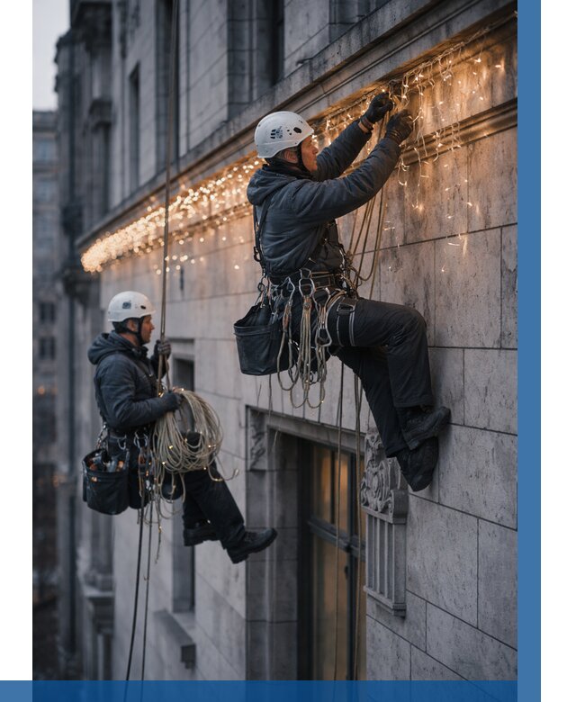 Монтаж новогодней иллюминации в Снежинске от 8833 р. | ВЫСОТНИК-Снж