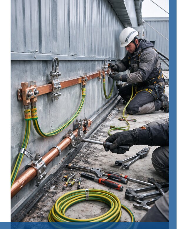 Монтаж заземления здания в Снежинске от 25980 р. | ВЫСОТНИК-Снж