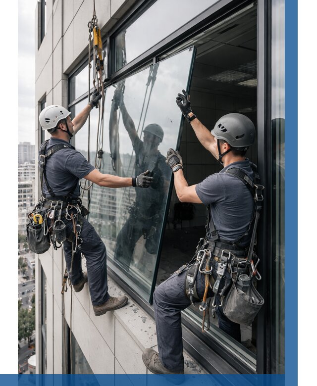 Замена стеклопакетов на высоте в Снежинске от 5716 р. | ВЫСОТНИК-Снж