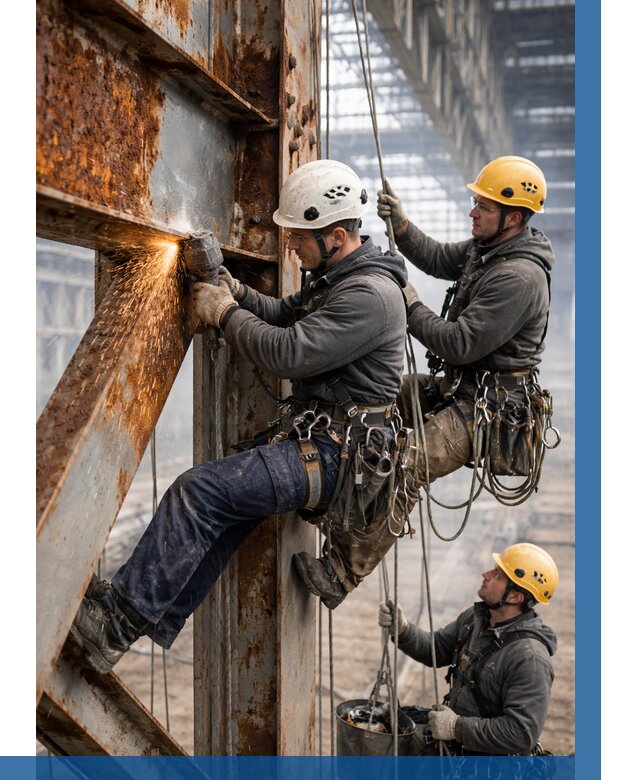 Зачистка металла от ржавчины в Снежинске от 364 р. | ВЫСОТНИК-Снж