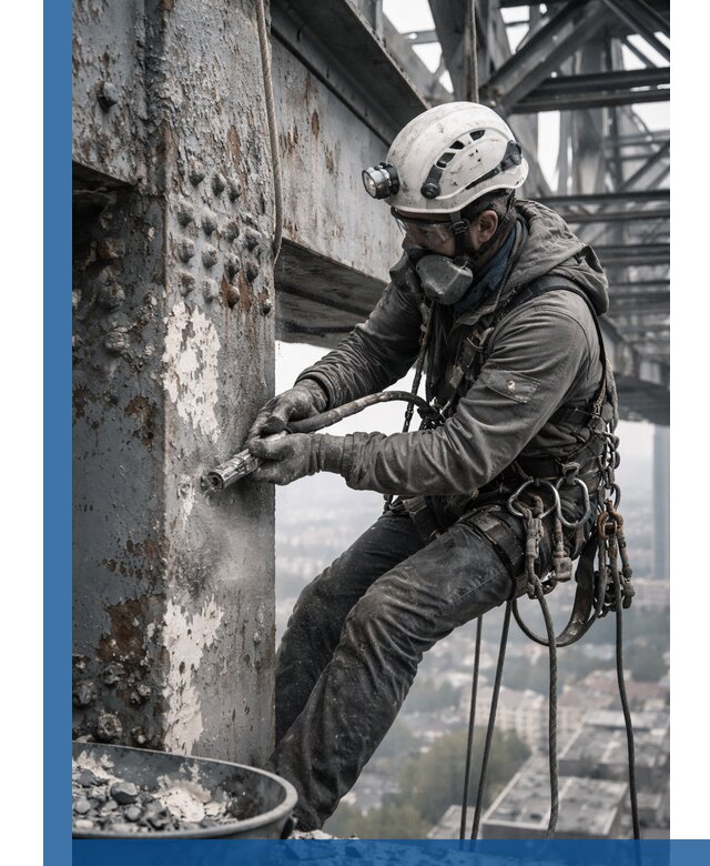 Удаление старой краски с металлических конструкций в Снежинске